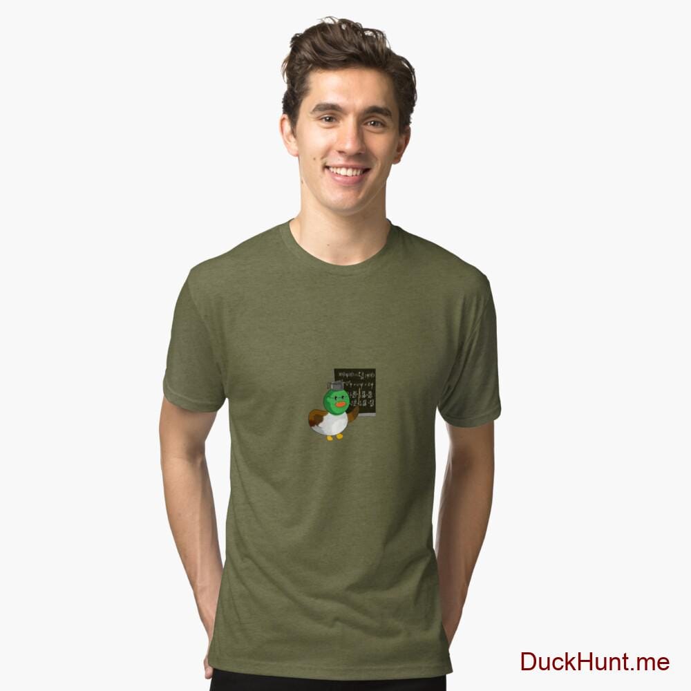 Prof Duck Green Tri-blend T-Shirt (Front printed)