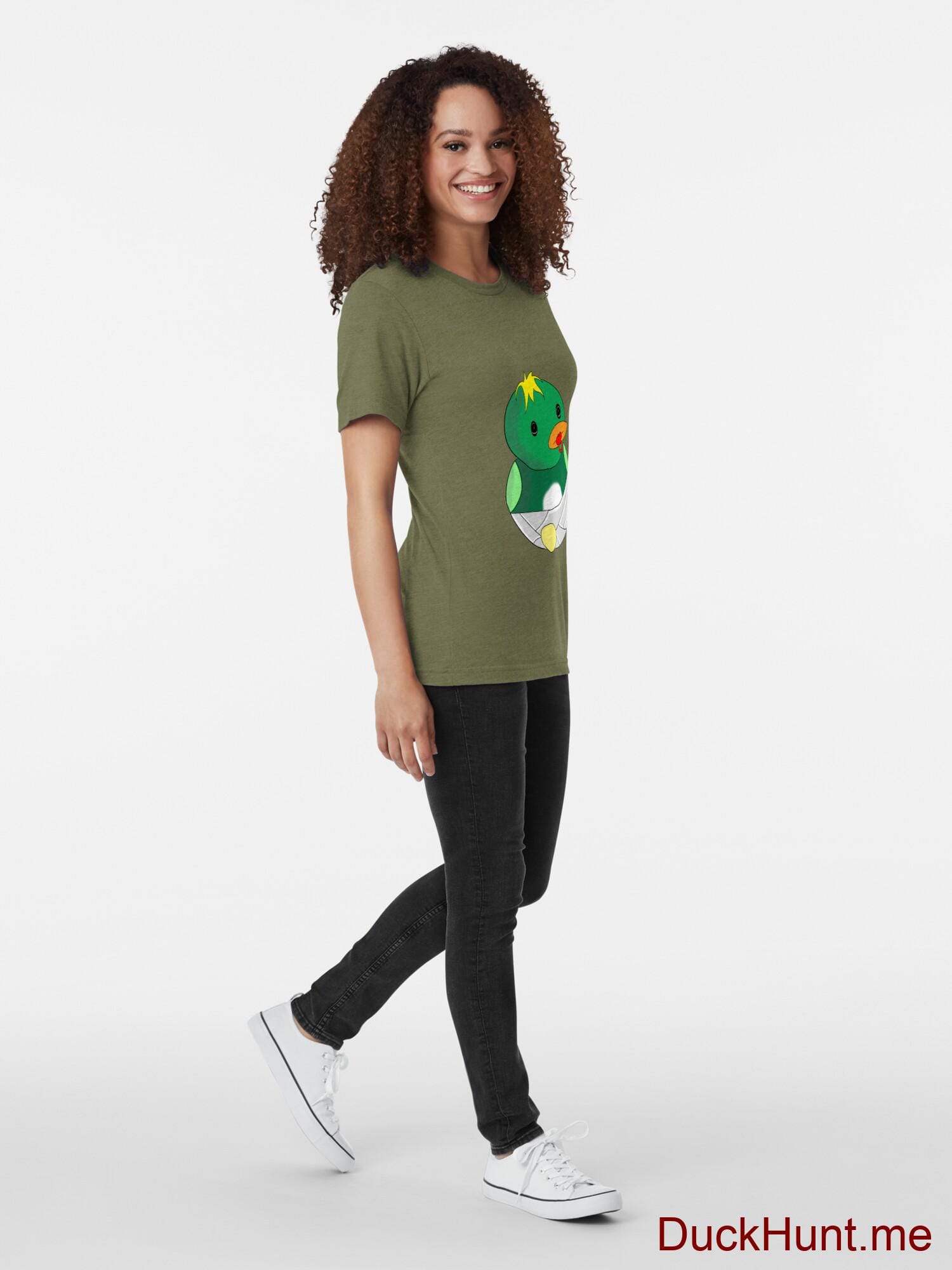 Baby duck Green Tri-blend T-Shirt (Front printed) alternative image 3