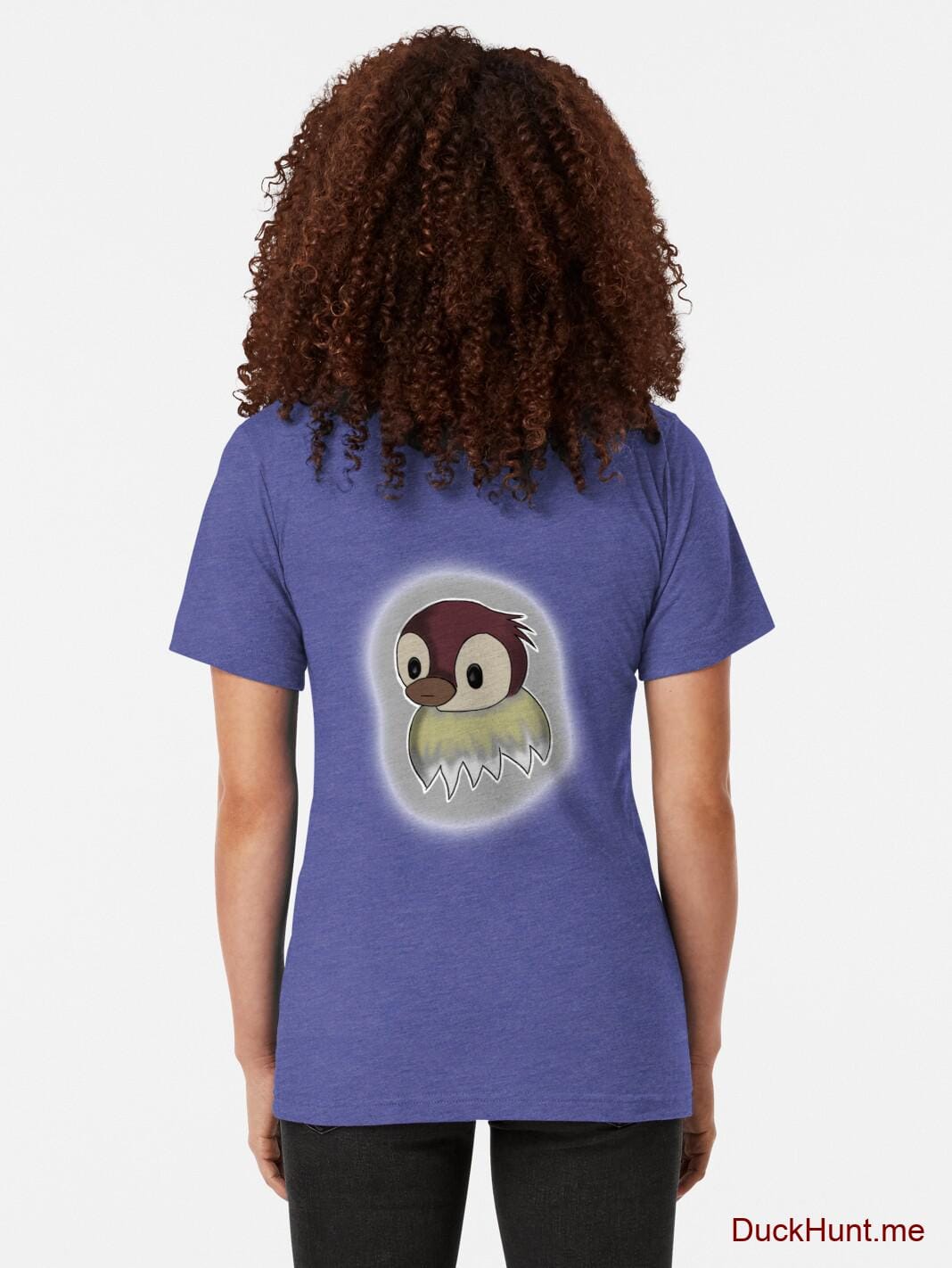 Ghost Duck (foggy) Royal Tri-blend T-Shirt (Back printed) alternative image 1