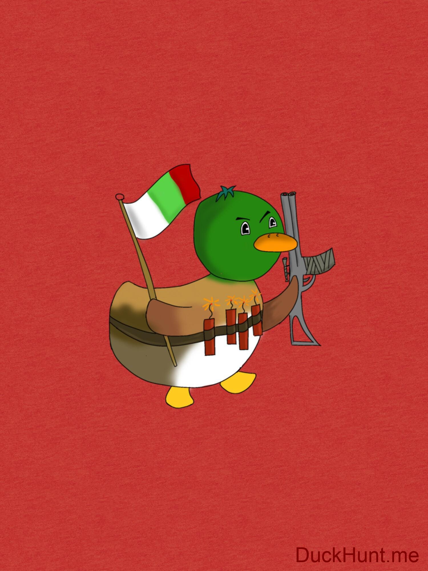 Kamikaze Duck Red Tri-blend T-Shirt (Back printed) alternative image 2