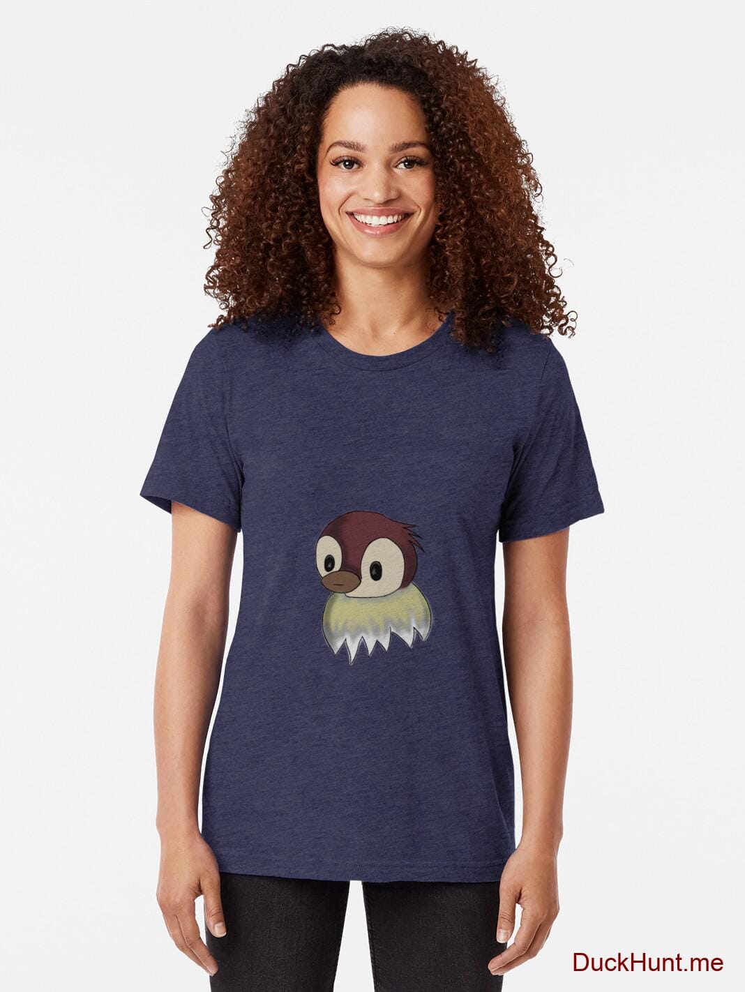 Ghost Duck (fogless) Navy Tri-blend T-Shirt (Front printed) alternative image 1