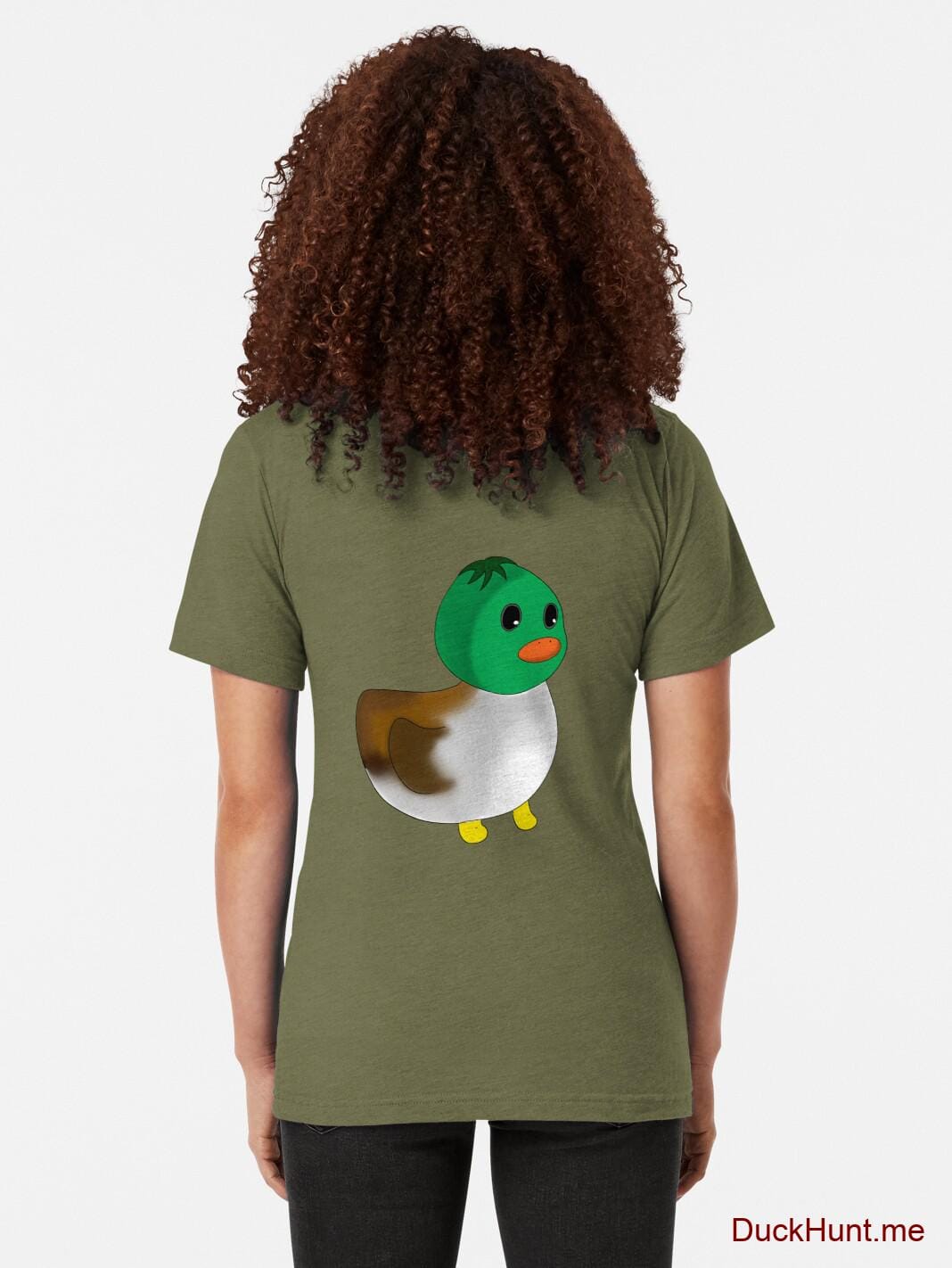 Normal Duck Green Tri-blend T-Shirt (Back printed) alternative image 1