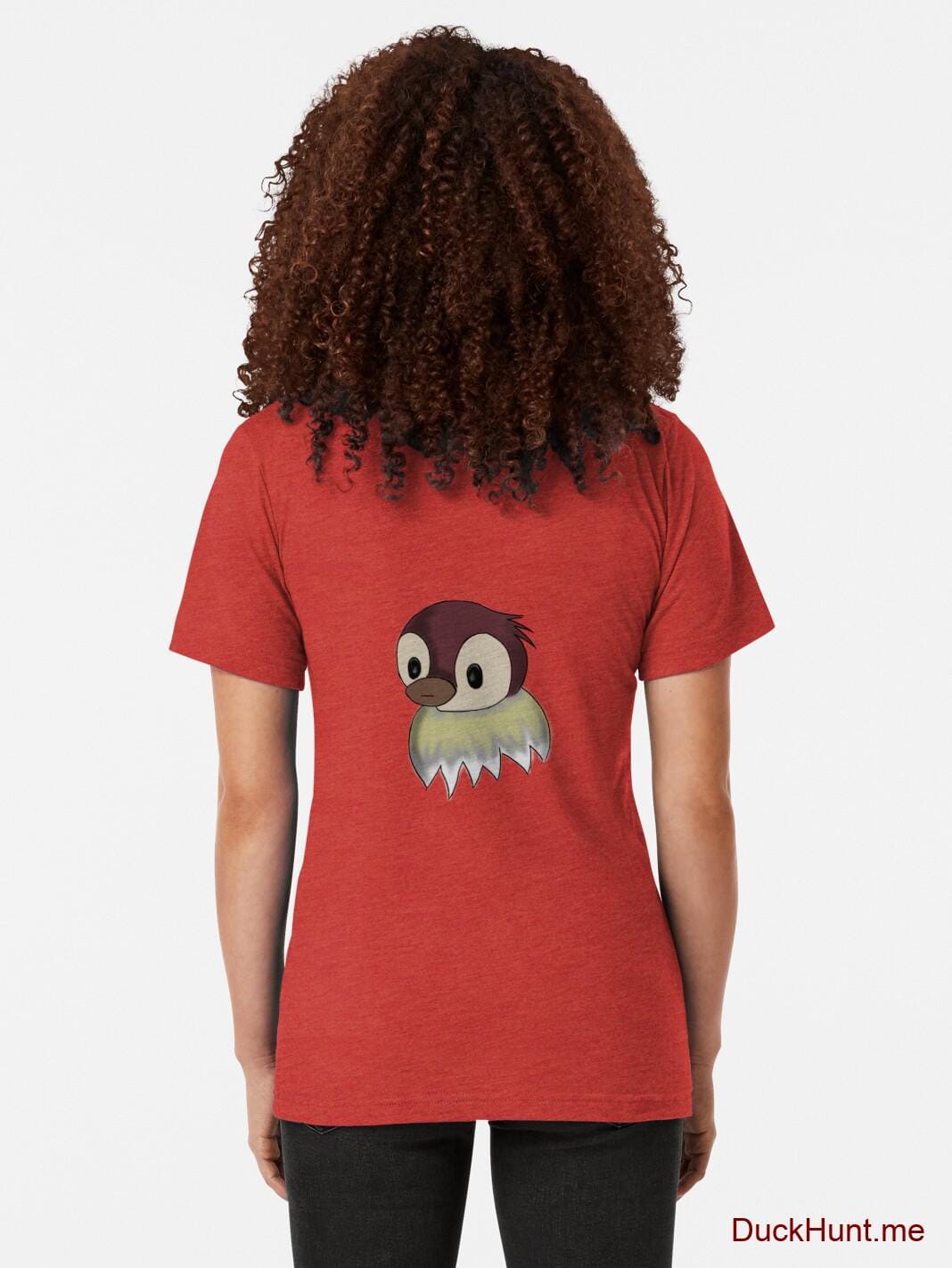Ghost Duck (fogless) Red Tri-blend T-Shirt (Back printed) alternative image 1