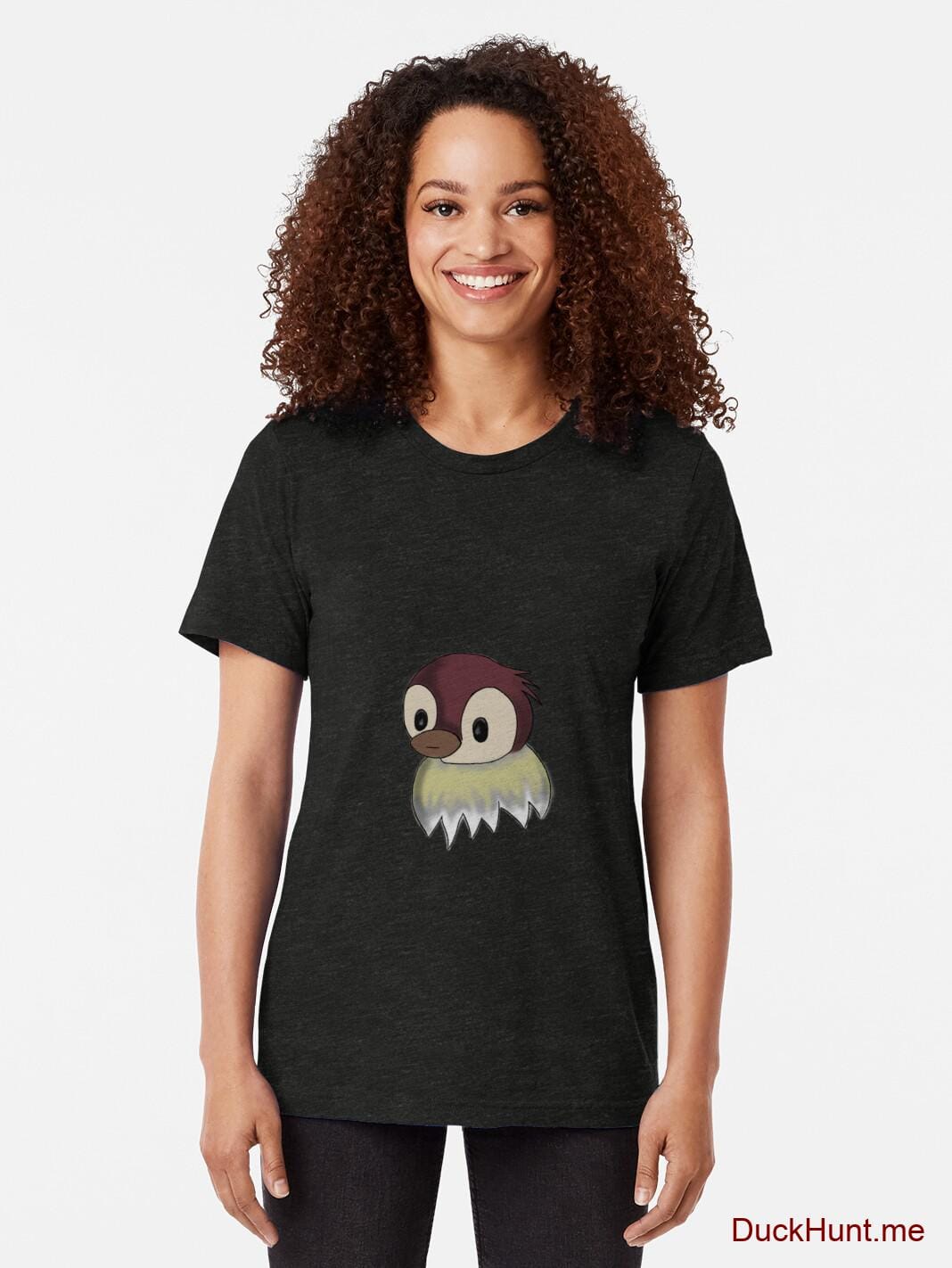 Ghost Duck (fogless) Black Tri-blend T-Shirt (Front printed) alternative image 1
