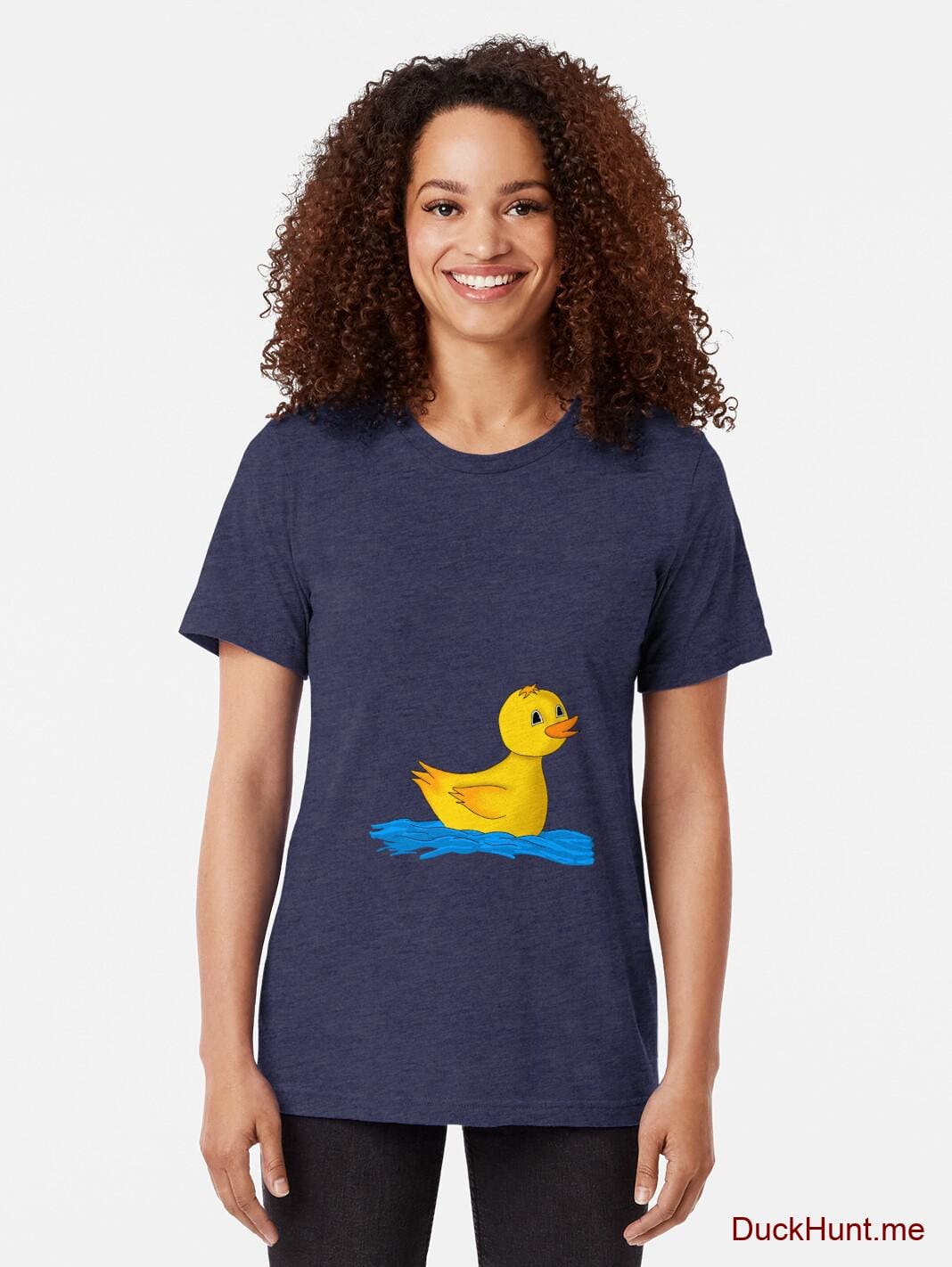 Plastic Duck Navy Tri-blend T-Shirt (Front printed) alternative image 1