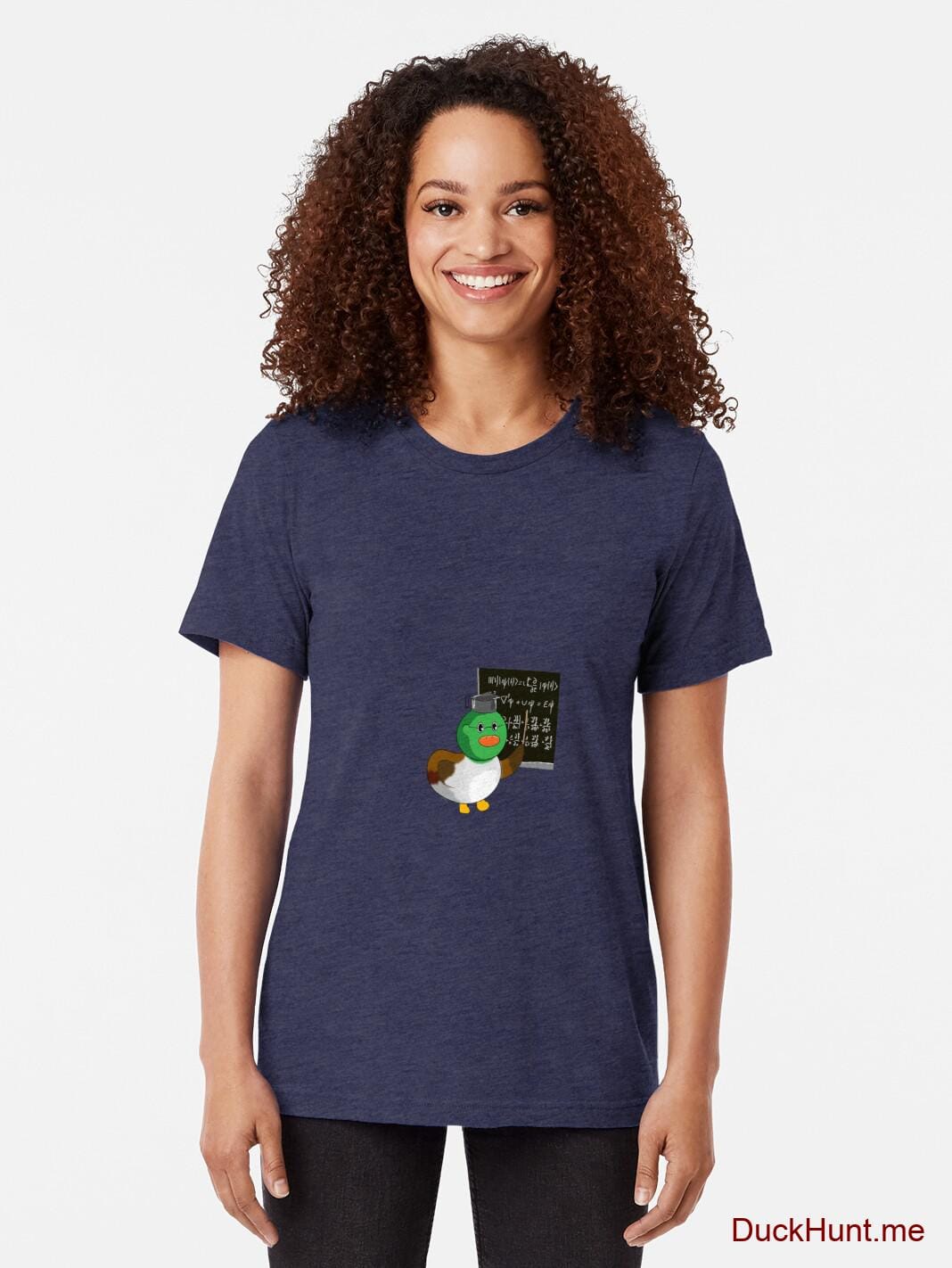 Prof Duck Navy Tri-blend T-Shirt (Front printed) alternative image 1