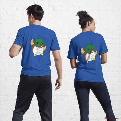 Super duck Royal Blue Active T-Shirt (Back printed) image