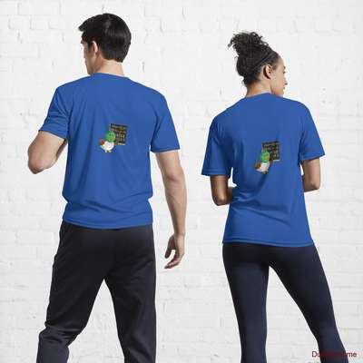 Prof Duck Royal Blue Active T-Shirt (Back printed) image