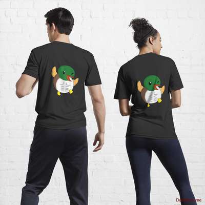 Super duck Black Active T-Shirt (Back printed) image