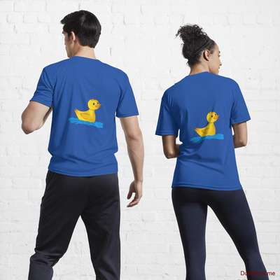 Plastic Duck Royal Blue Active T-Shirt (Back printed) image