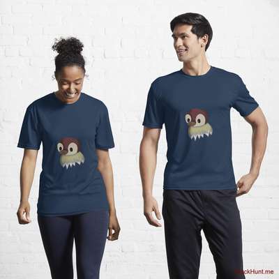 Ghost Duck (fogless) Navy Active T-Shirt (Front printed) image
