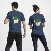 Super duck Navy Active T-Shirt (Back printed)