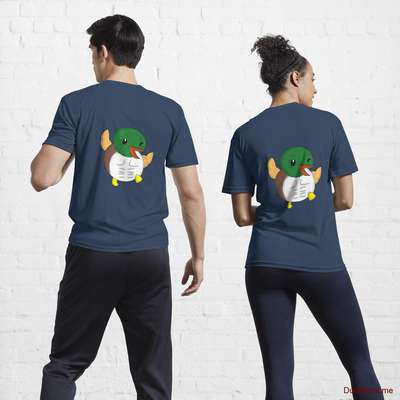 Super duck Navy Active T-Shirt (Back printed) image