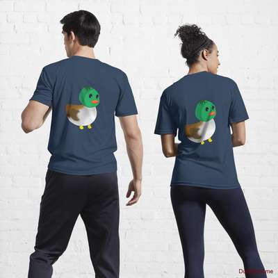 Normal Duck Navy Active T-Shirt (Back printed) image