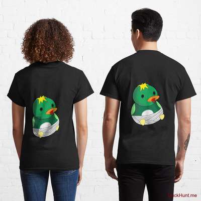Baby duck Black Classic T-Shirt (Back printed) image