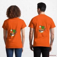 Kamikaze Duck Orange Classic T-Shirt (Back printed)