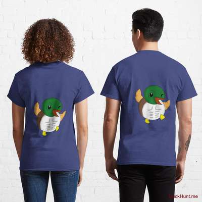 Super duck Blue Classic T-Shirt (Back printed) image