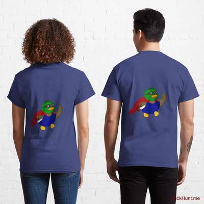 Alive Boss Duck Blue Classic T-Shirt (Back printed) image