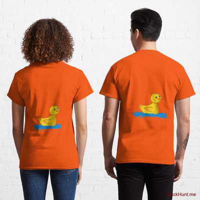 Plastic Duck Orange Classic T-Shirt (Back printed) image