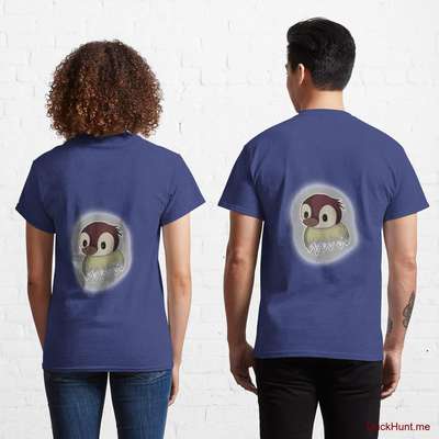 Ghost Duck (foggy) Blue Classic T-Shirt (Back printed) image