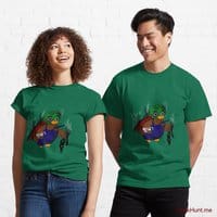 Dead Boss Duck (smoky) Green Classic T-Shirt (Front printed)