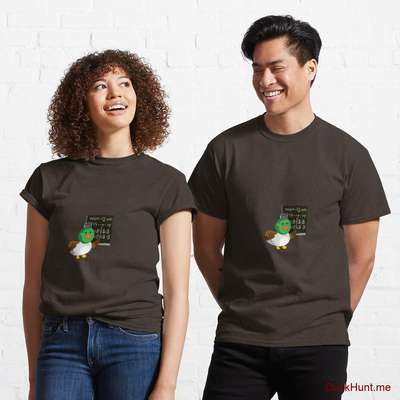 Prof Duck Brown Classic T-Shirt (Front printed) image