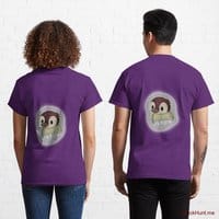 Ghost Duck (foggy) Purple Classic T-Shirt (Back printed)