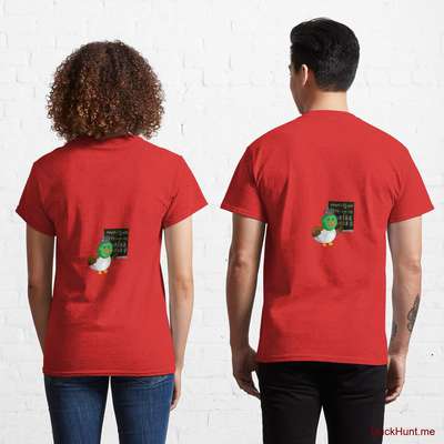 Prof Duck Red Classic T-Shirt (Back printed) image