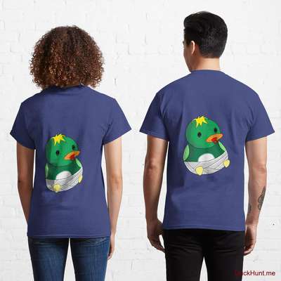 Baby duck Blue Classic T-Shirt (Back printed) image