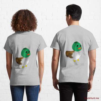 Normal Duck Heather Grey Classic T-Shirt (Back printed) image