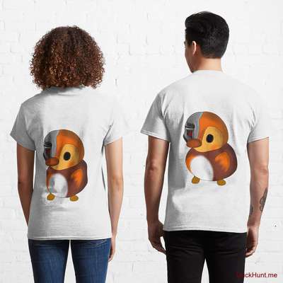 Mechanical Duck White Classic T-Shirt (Back printed) image