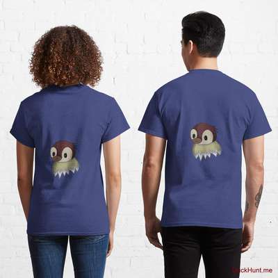 Ghost Duck (fogless) Blue Classic T-Shirt (Back printed) image