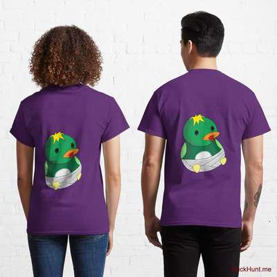 Baby duck Purple Classic T-Shirt (Back printed) image