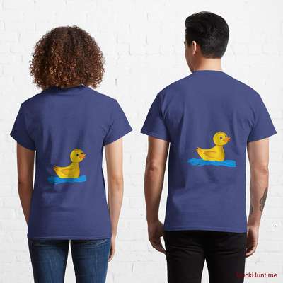 Plastic Duck Blue Classic T-Shirt (Back printed) image