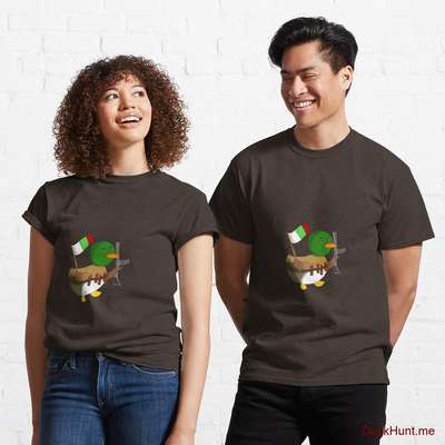 Kamikaze Duck Brown Classic T-Shirt (Front printed) image