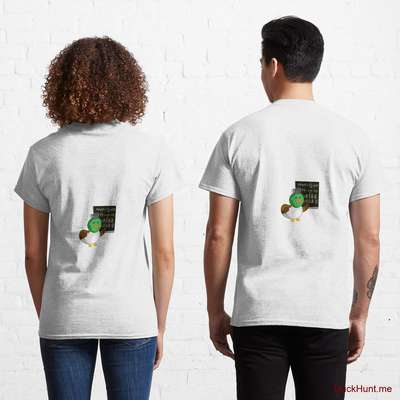 Prof Duck White Classic T-Shirt (Back printed) image
