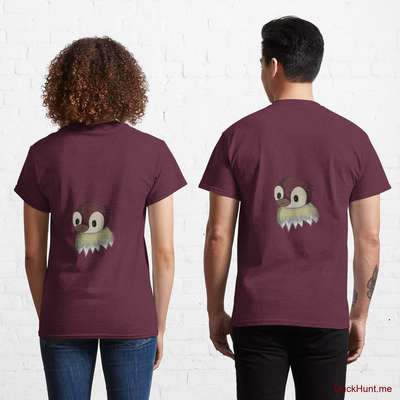 Ghost Duck (fogless) Dark Red Classic T-Shirt (Back printed) image