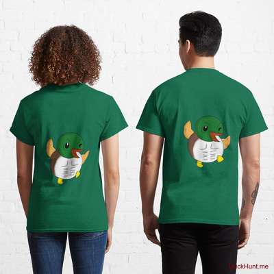 Super duck Green Classic T-Shirt (Back printed) image