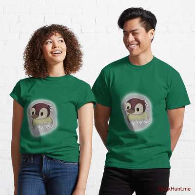 Ghost Duck (foggy) Green Classic T-Shirt (Front printed) image