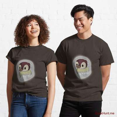 Ghost Duck (foggy) Brown Classic T-Shirt (Front printed) image