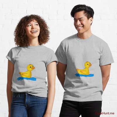 Plastic Duck Heather Grey Classic T-Shirt (Front printed) image