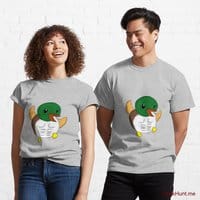 Super duck Heather Grey Classic T-Shirt (Front printed)