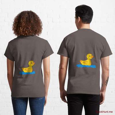 Plastic Duck Dark Grey Classic T-Shirt (Back printed) image