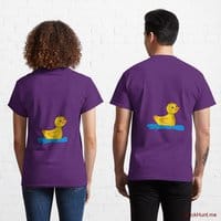 Plastic Duck Purple Classic T-Shirt (Back printed)