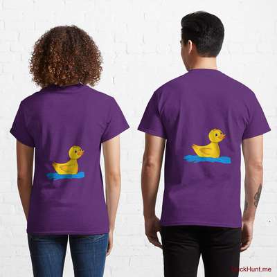 Plastic Duck Purple Classic T-Shirt (Back printed) image