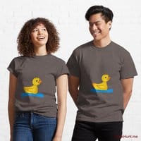 Plastic Duck Dark Grey Classic T-Shirt (Front printed)