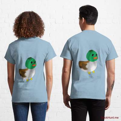 Normal Duck Light Blue Classic T-Shirt (Back printed) image