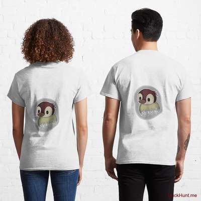 Ghost Duck (foggy) White Classic T-Shirt (Back printed) image