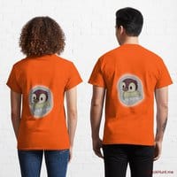 Ghost Duck (foggy) Orange Classic T-Shirt (Back printed)