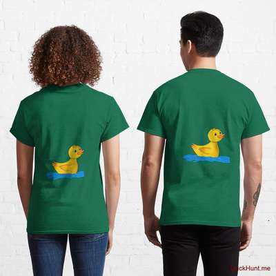 Plastic Duck Green Classic T-Shirt (Back printed) image
